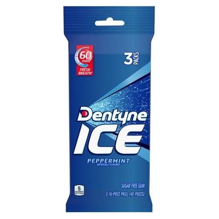 Dentyne Dentyne Ice Gum Peppermint Sugar Free 16 Pieces, PK60 31256